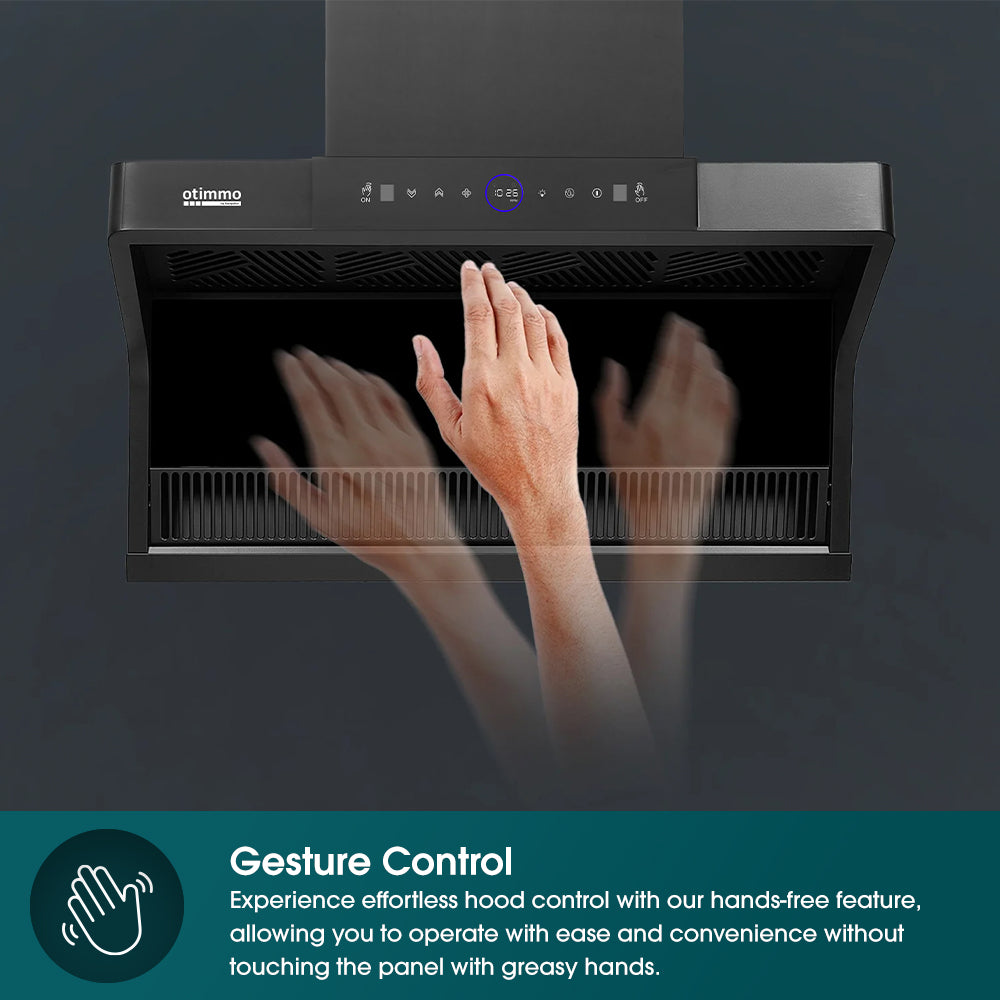 (Pre-Order) 90cm 1200m3/h L-Shaped Hood with Dual Suction