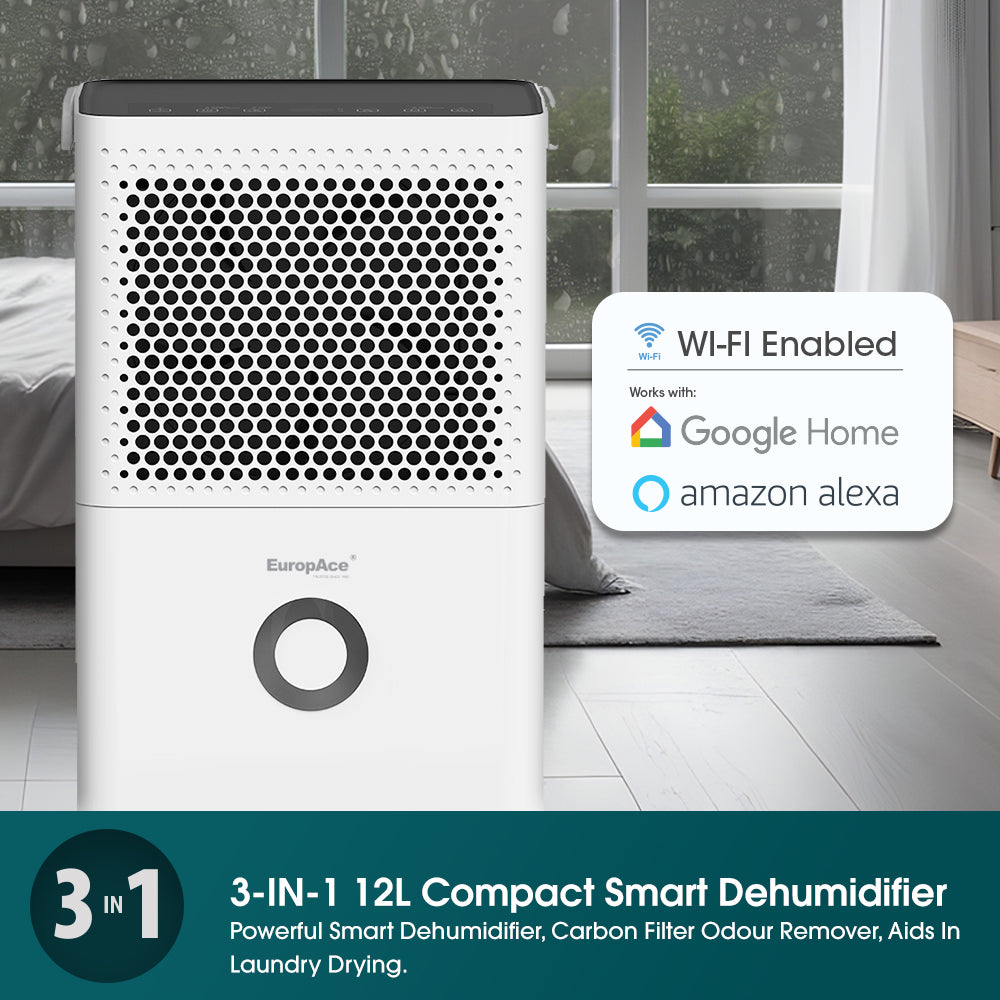 [Free Filter] 12L Compact Smart Dehumidifier + Odour Remover + Laundry Dryer (3-in-1 | Online Exclusive)