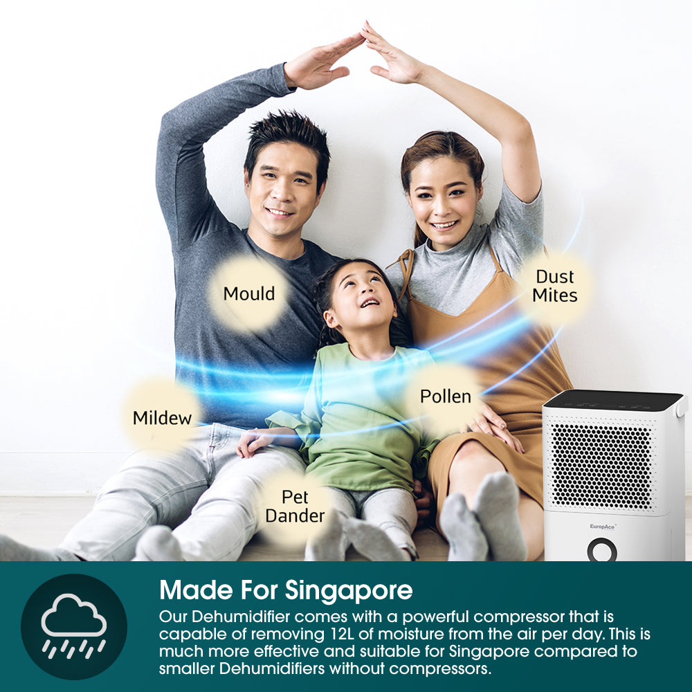[Free Filter] 12L Compact Smart Dehumidifier + Odour Remover + Laundry Dryer (3-in-1 | Online Exclusive)