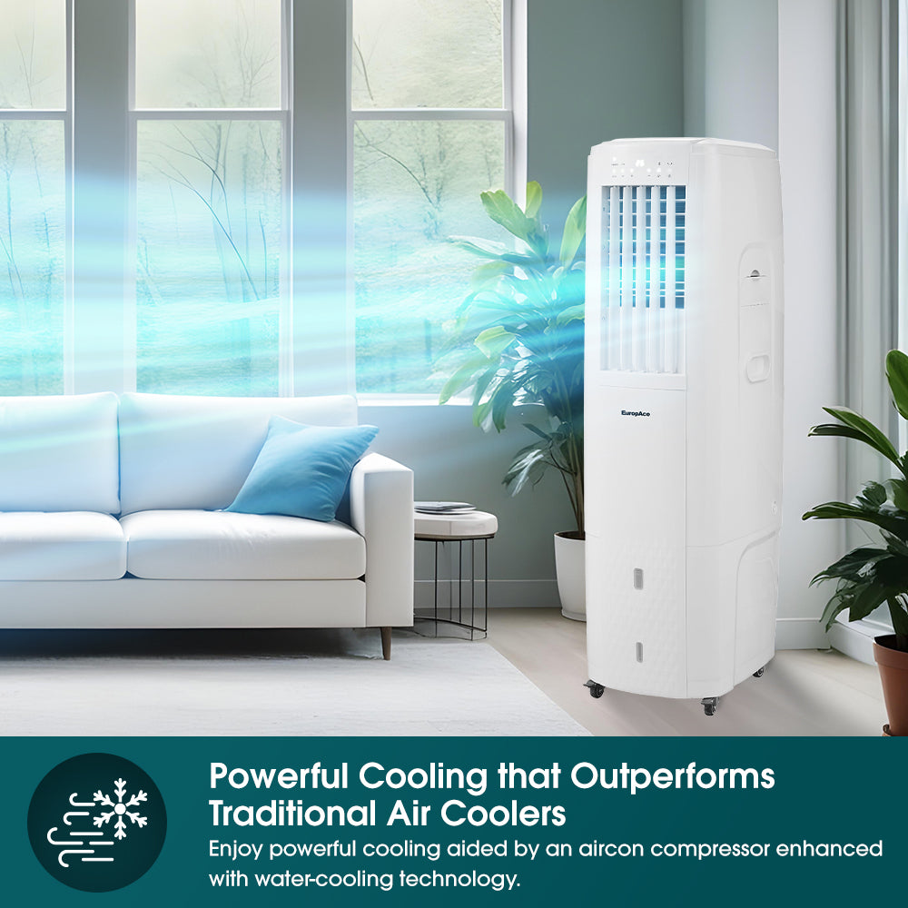 4-IN-1 Hoseless Spot Cooler with Air Con Compressor | Hybrid Cooling Technology, 60% Energy Savings, 3 to 7x More Power (18K BTU of Cooling Power)