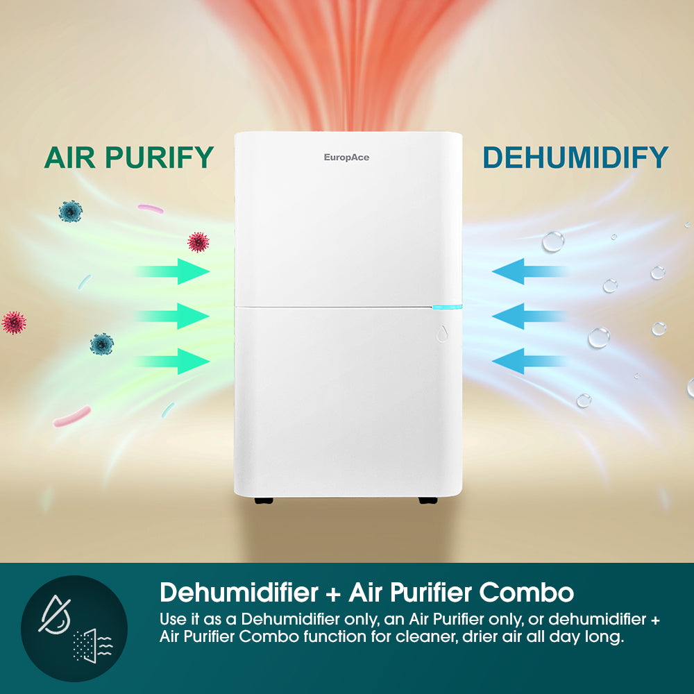 25L Smart Dehumidifier + Standalone H13 Air Purifier w Ioniser + Laundry Dryer (4-in-1) | 3Y Full Warranty