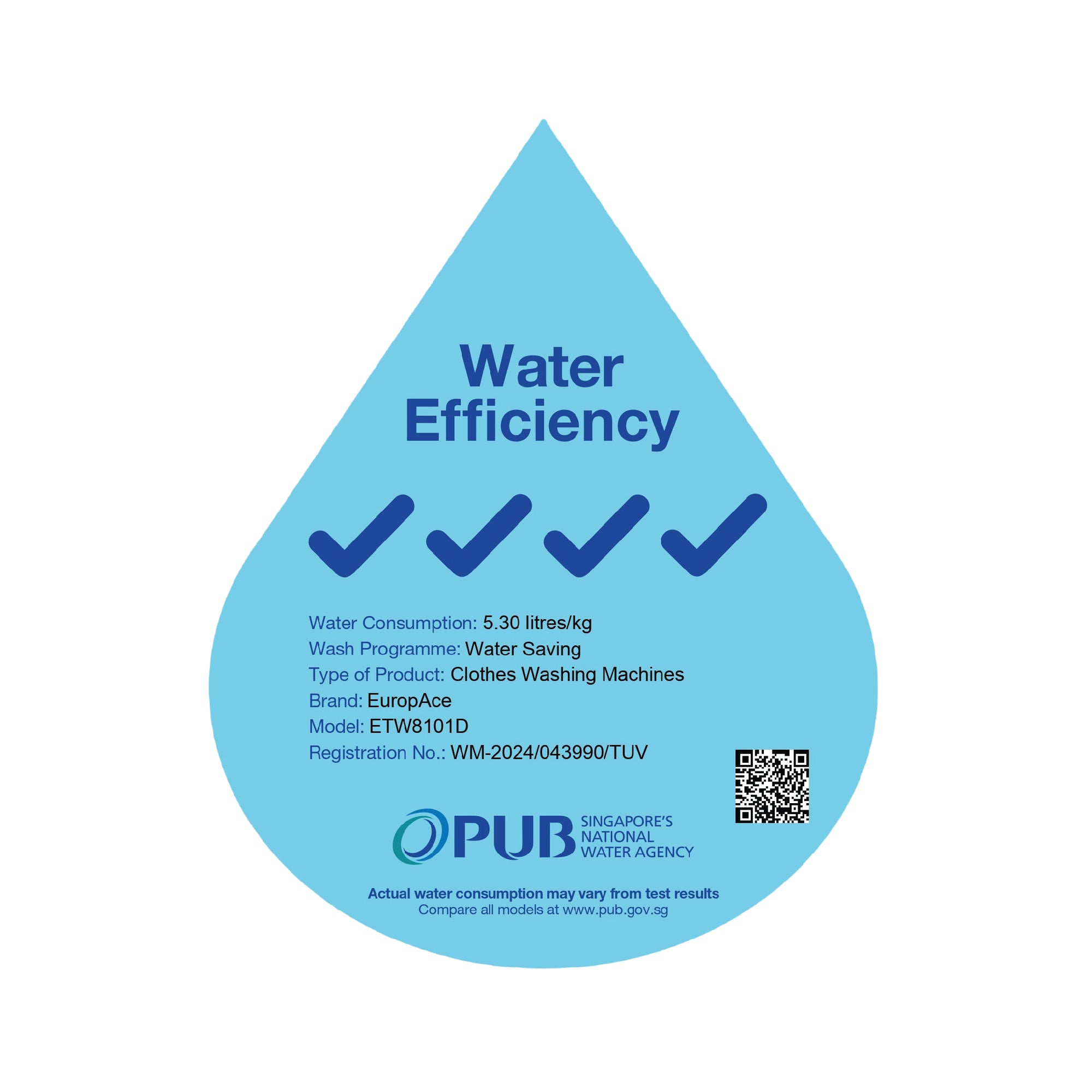 10KG 4 Ticks Top Load Washer with FREE 7" Desk Fan (Worth $99)