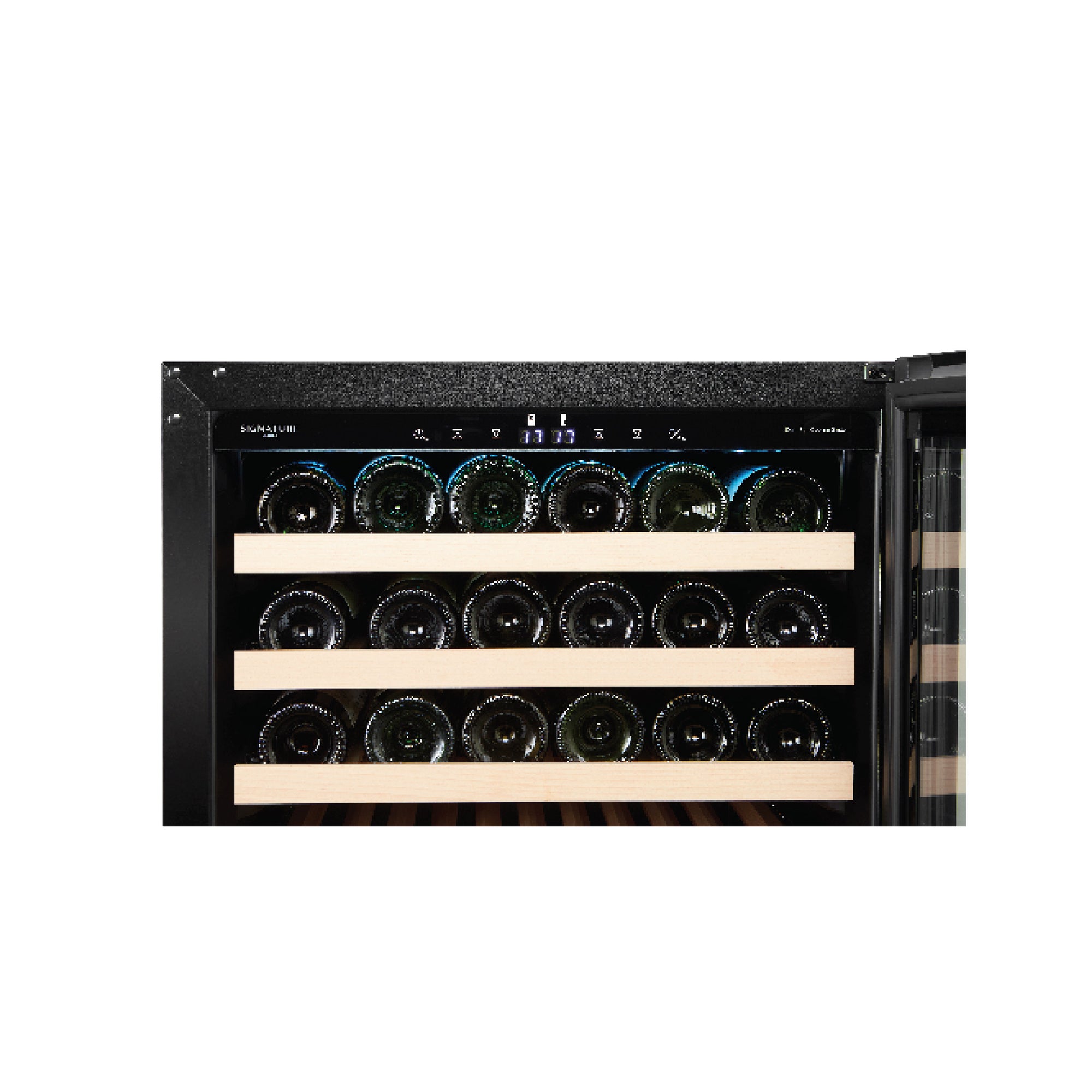 154 Bottles Dual Zone Wine Chiller | 3 Layered Anti-UV Glass, Beechwood Shelves