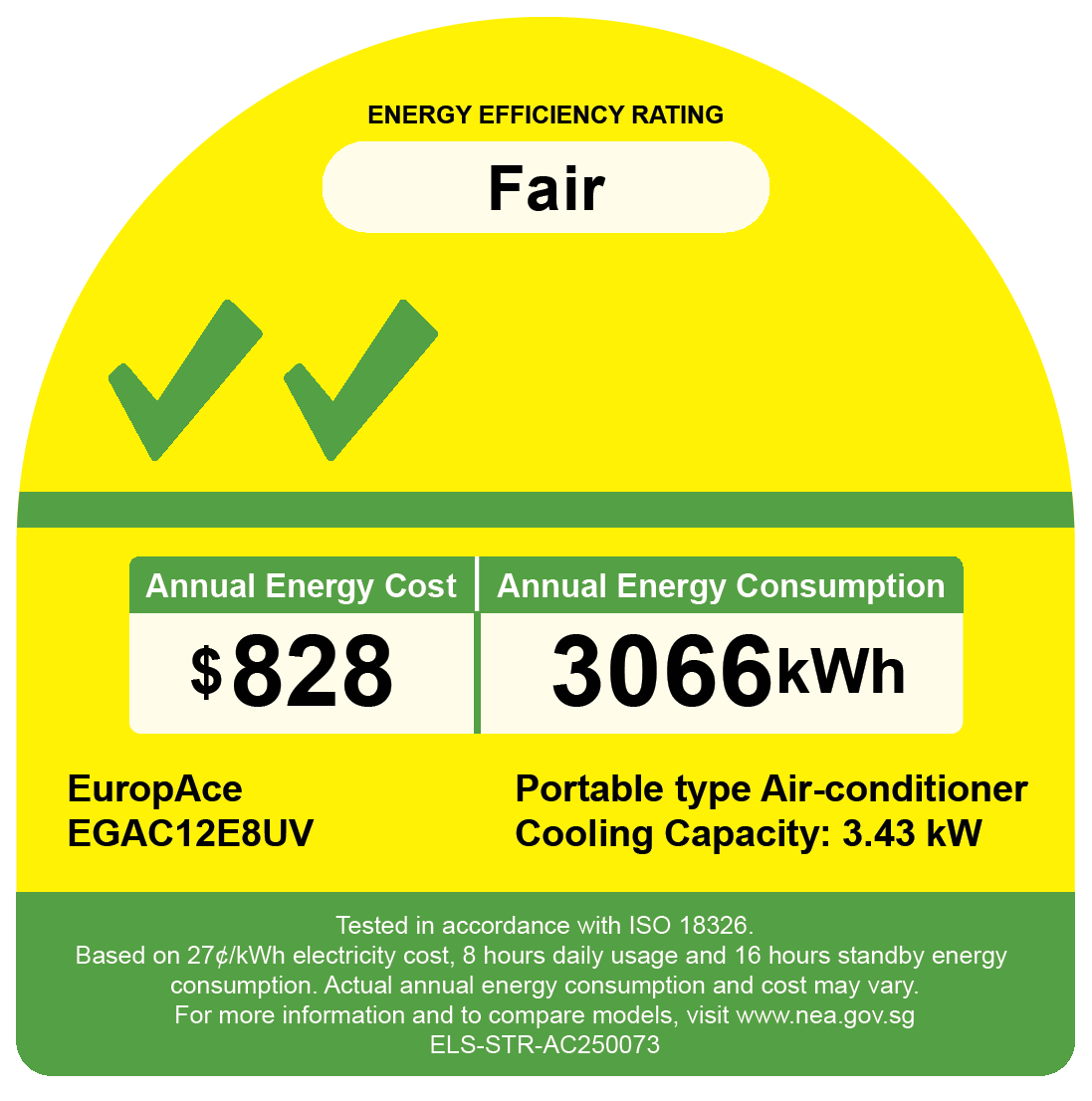 [2 Ticks] 12,000 BTU 4-IN-1 Smart Air Purifying Green Portable Aircon | 290sqft, 99.97% Airborne Particles Removal, Smart WiFi